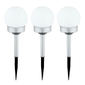 Globo - SET 3x LED Solar lamp LED/0,06W/3V 4000K diameter 10 cm IP44