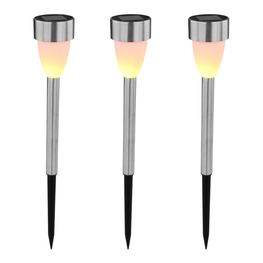 Globo - SET van 3x Solar lamp 3xLED/0,06W/1,2V IP44 200 mAh