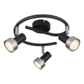 Globo - Spot  3xGU10/25W/230V zwart/zilver