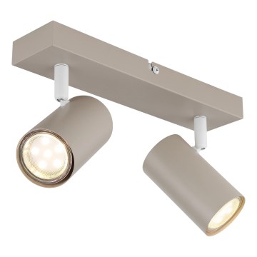 Globo - Spotarmatuur 2xGU10/35W/230V beige
