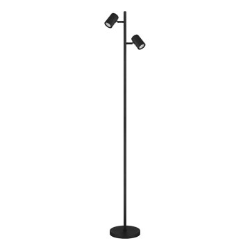 Globo - Staande lamp 2xGU10/5W/230V zwart