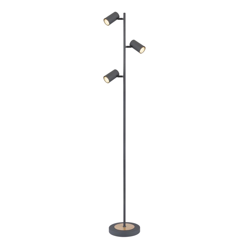 Globo - Staande Lamp 3xGU10/5W/230V grijs