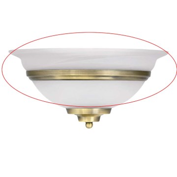 Globo - Vervangingsglas voor wandlamp TOLEDO E27