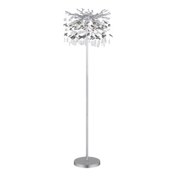 Globo - Vloerlamp 5xE14/40W/230V zilverkleurig