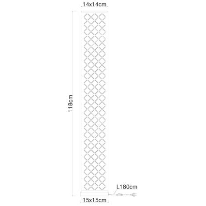 Globo - Vloerlamp met luidspreker 2xE27 / 40W / 230V