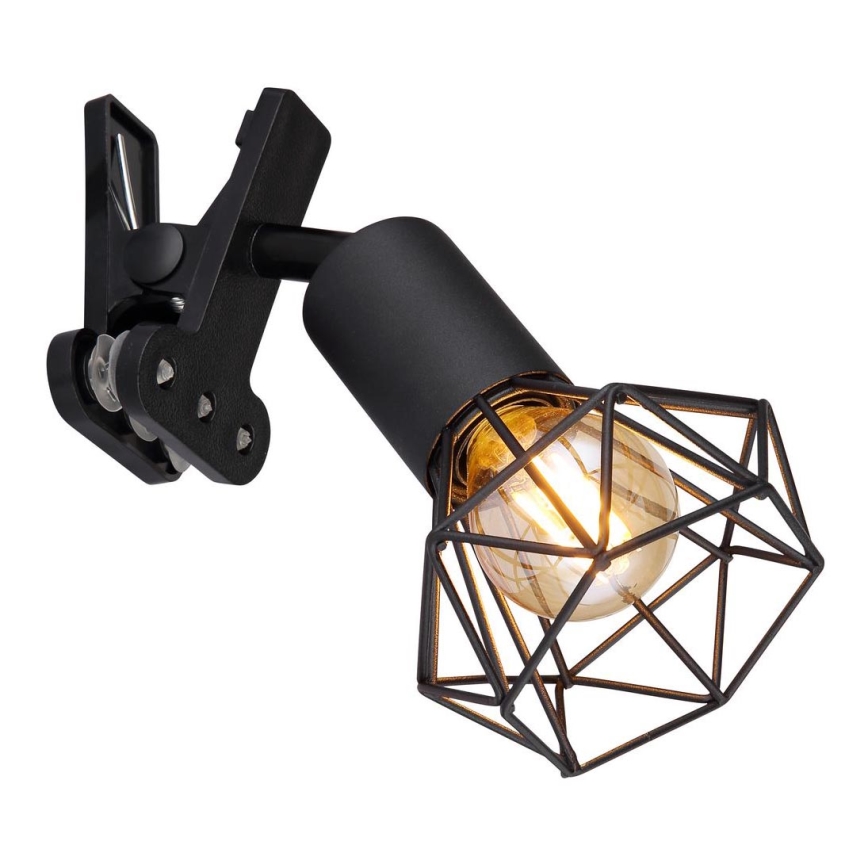 Globo - Wandlamp met clip 1xE14/40W/230V zwart