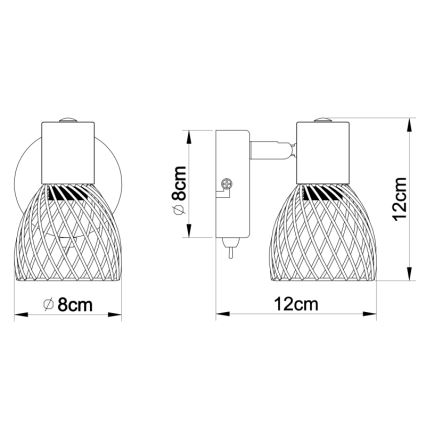 Globo - Wandspot 1xE14/40W/230V
