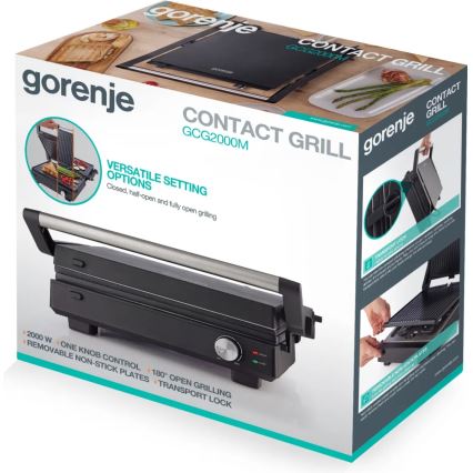 GORENJE GCG2000M - Contactgrill 1800W/230V zwart