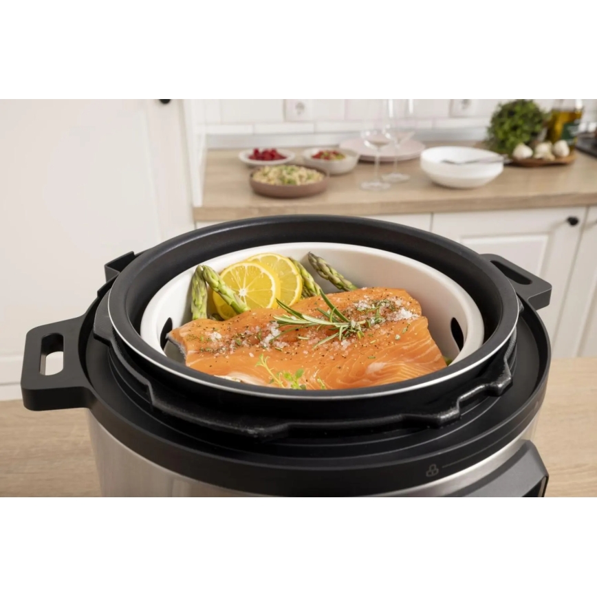 GORENJE GMC6SBK - Multifunctionele elektrische kookpan 6 l 8-in-1 1000W/230V roestvrij staal