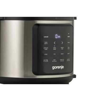 GORENJE GMC6SBK - Multifunctionele elektrische kookpan 6 l 8-in-1 1000W/230V roestvrij staal