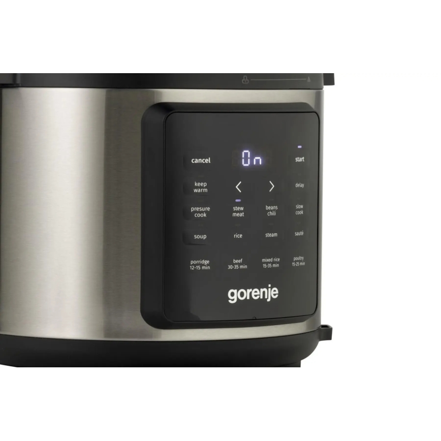 GORENJE GMC6SBK - Multifunctionele elektrische kookpan 6 l 8-in-1 1000W/230V roestvrij staal
