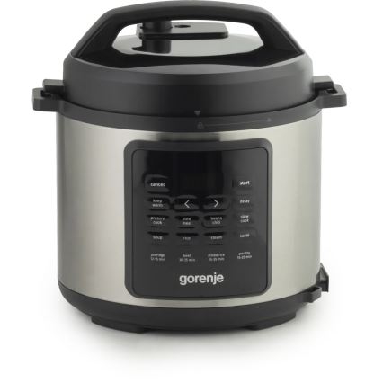 GORENJE GMC6SBK - Multifunctionele elektrische kookpan 6 l 8-in-1 1000W/230V roestvrij staal