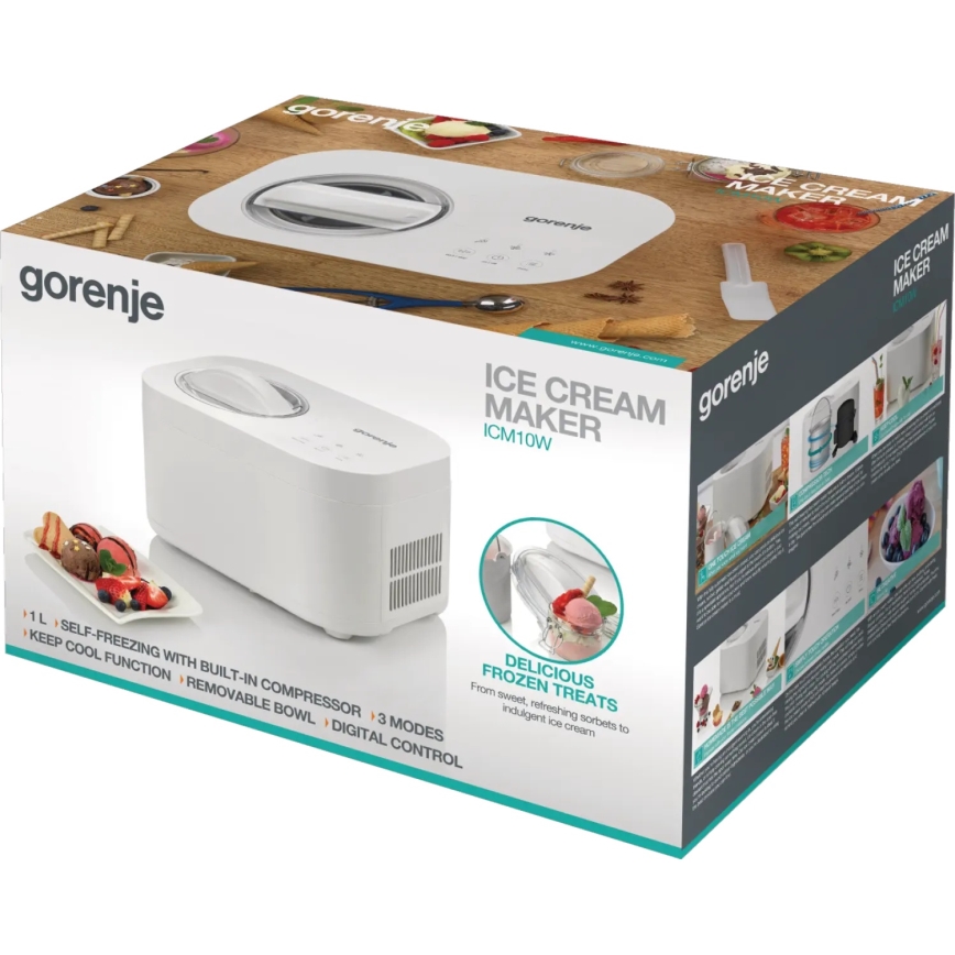 GORENJE ICM10W - Ijsmachine 100W/230V, wit