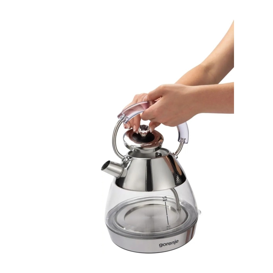 GORENJE K17GPD - Elektrische waterkoker 1,7 l 2200W/230V helder/roestvrij staal
