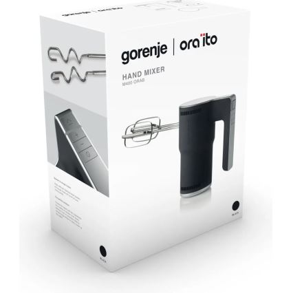 GORENJE M400ORAB - Handmixer 400W/230V zwart/roestvrij staal