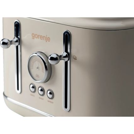 GORENJE T2300CLIN - Broodrooster met 4 sleuven, 1150W/230V, beige
