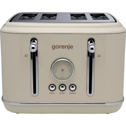GORENJE T2300CLIN - Broodrooster met 4 sleuven, 1150W/230V, beige