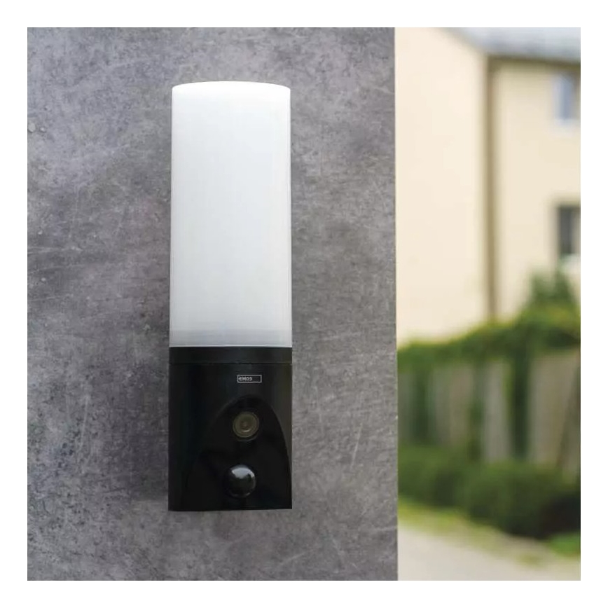 GoSmart LED/12W/230V 3200K IP65 Wi-Fi slimme buitencamera met licht, zwart