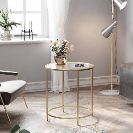 Gouden bijzettafel LYRA