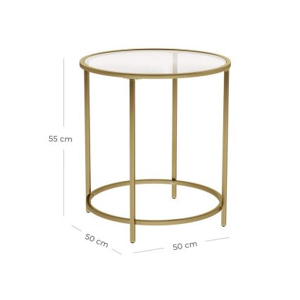 Gouden bijzettafel LYRA