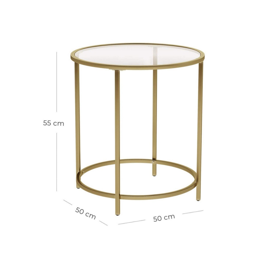 Gouden bijzettafel LYRA