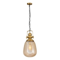 Gouden kroonluchter aan ketting BOTTLE 1xE27/40W/230V