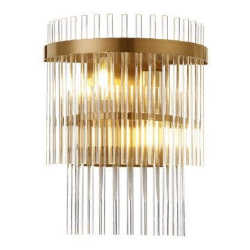 Gouden wandlamp SABRINA 2xE14/40W/230V