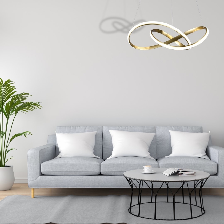 Goudkleurige LED Hanglamp aan een koord CAPPIO LED / 36W / 230V