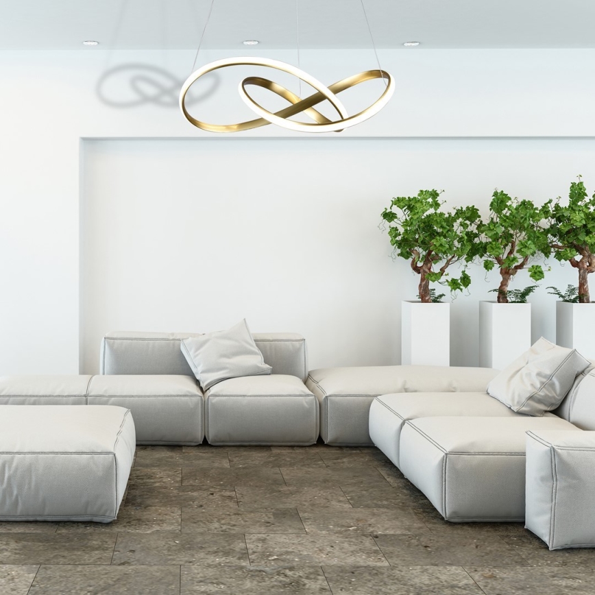 Goudkleurige LED Hanglamp aan een koord CAPPIO LED / 36W / 230V
