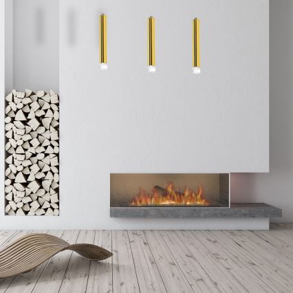 Goudkleurige LED Plafondlamp GOLDIE 3x LED / 15W / 230V
