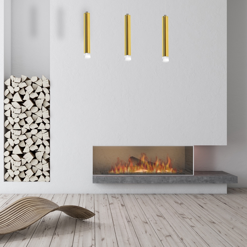 Goudkleurige LED Plafondlamp GOLDIE 3x LED / 15W / 230V