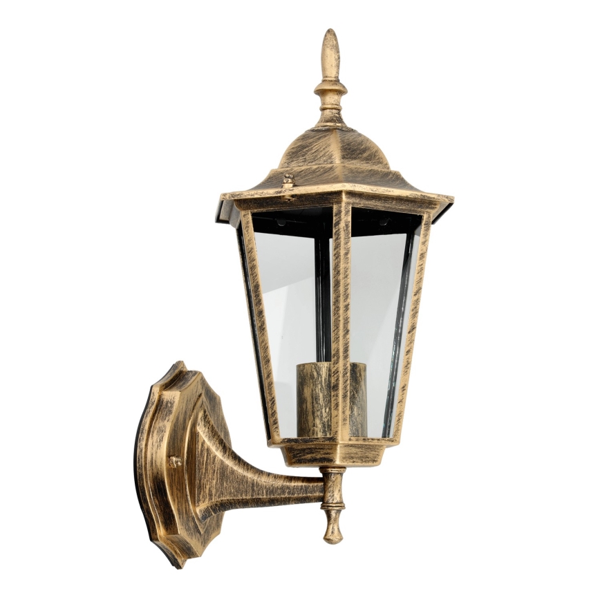 Goudkleurige Wandlamp voor buiten 1x E27 / 60W / 230V IP44