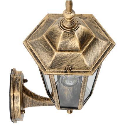 Goudkleurige Wandlamp voor buiten 1x E27 / 60W / 230V IP44