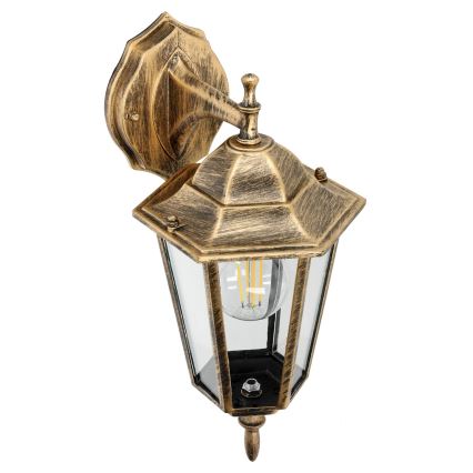 Goudkleurige Wandlamp voor buiten 1x E27 / 60W / 230V IP44
