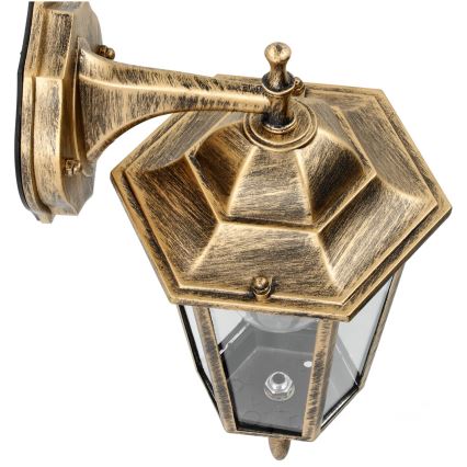 Goudkleurige Wandlamp voor buiten 1x E27 / 60W / 230V IP44