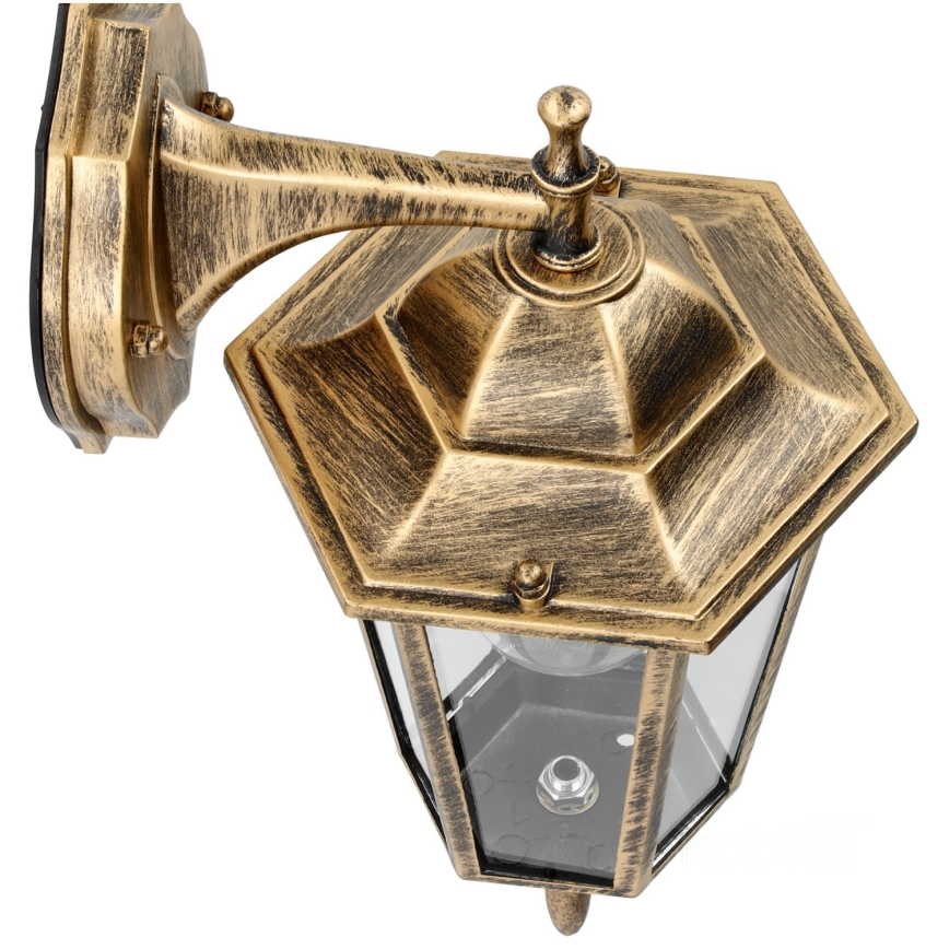 Goudkleurige Wandlamp voor buiten 1x E27 / 60W / 230V IP44