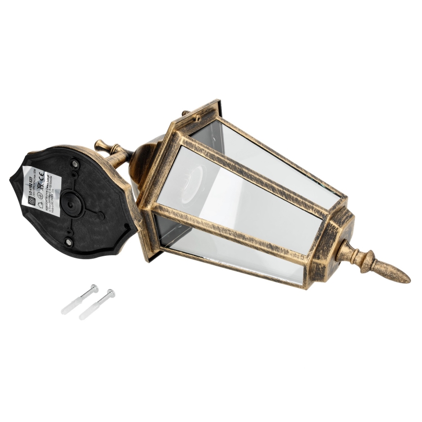 Goudkleurige Wandlamp voor buiten 1x E27 / 60W / 230V IP44