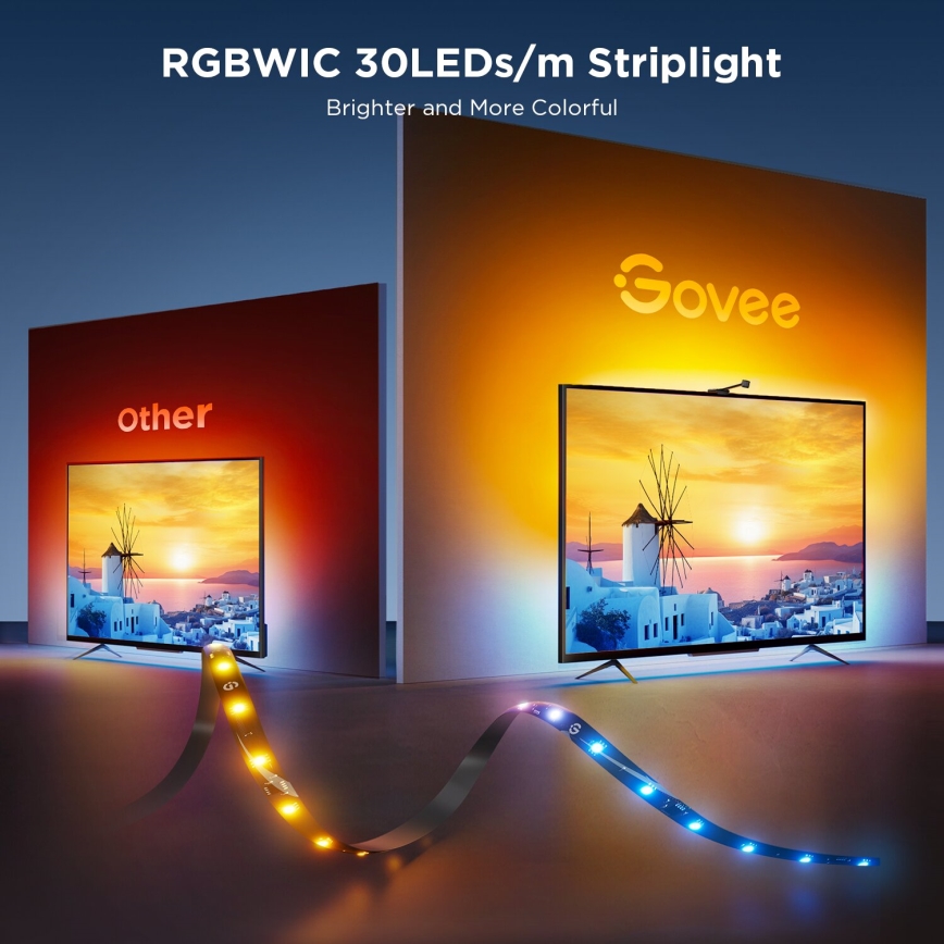 Govee - Backlight 3S Netflix TV 55-65 SMART LED achtergrondverlichting RGBICW Wi-Fi + afstandsbediening