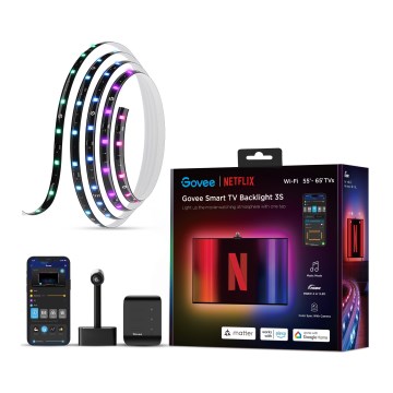 Govee - Backlight 3S Netflix TV 55-65" SMART LED achtergrondverlichting RGBICW Wi-Fi + afstandsbediening