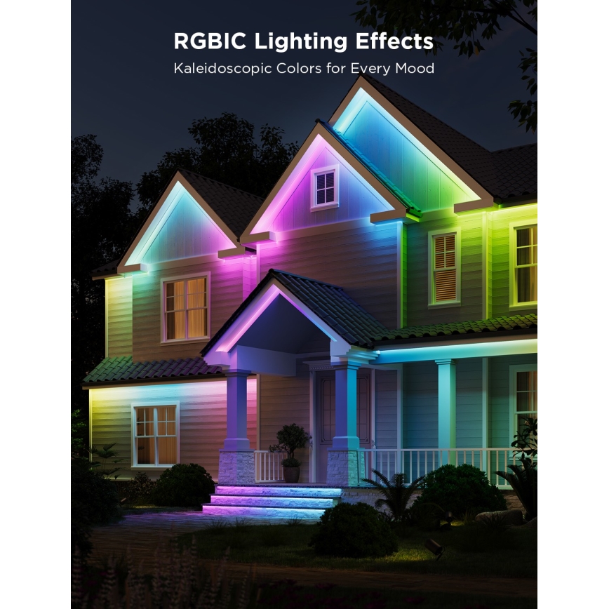 Govee - Buiten Pro SMART RGBICWW buitenshuis LED Strip 10m 2700-6500K Wi-Fi IP65