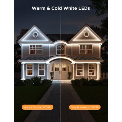 Govee - Buiten Pro SMART RGBICWW buitenshuis LED Strip 10m 2700-6500K Wi-Fi IP65