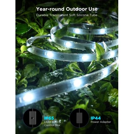 Govee - Buiten Pro SMART RGBICWW buitenshuis LED Strip 10m 2700-6500K Wi-Fi IP65