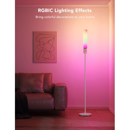 Govee - Dimbare LED Staande lamp CYLINDER SMART RGBICWW 2200-6500K