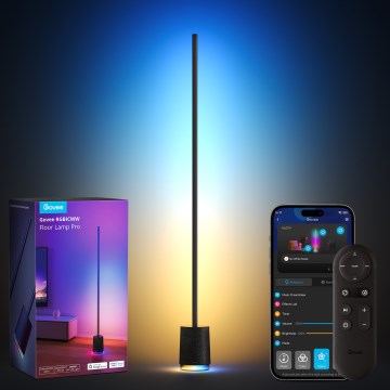 Govee - Dimbare LED Staande lamp met een luidspreker Pro RGBICWW 2200-6500K Wi-Fi + afstandsbediening