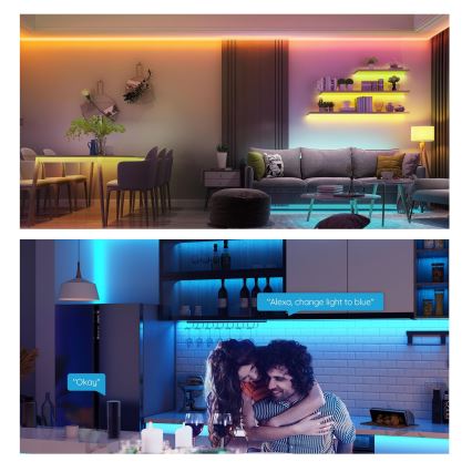 Govee - Dimbare RGB LED-strip smart LED/36W/24V 10 m Wi-Fi