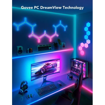Govee - Dreamview G1 Smart LED RGBIC monitor verlichting 27-34" Wi-Fi