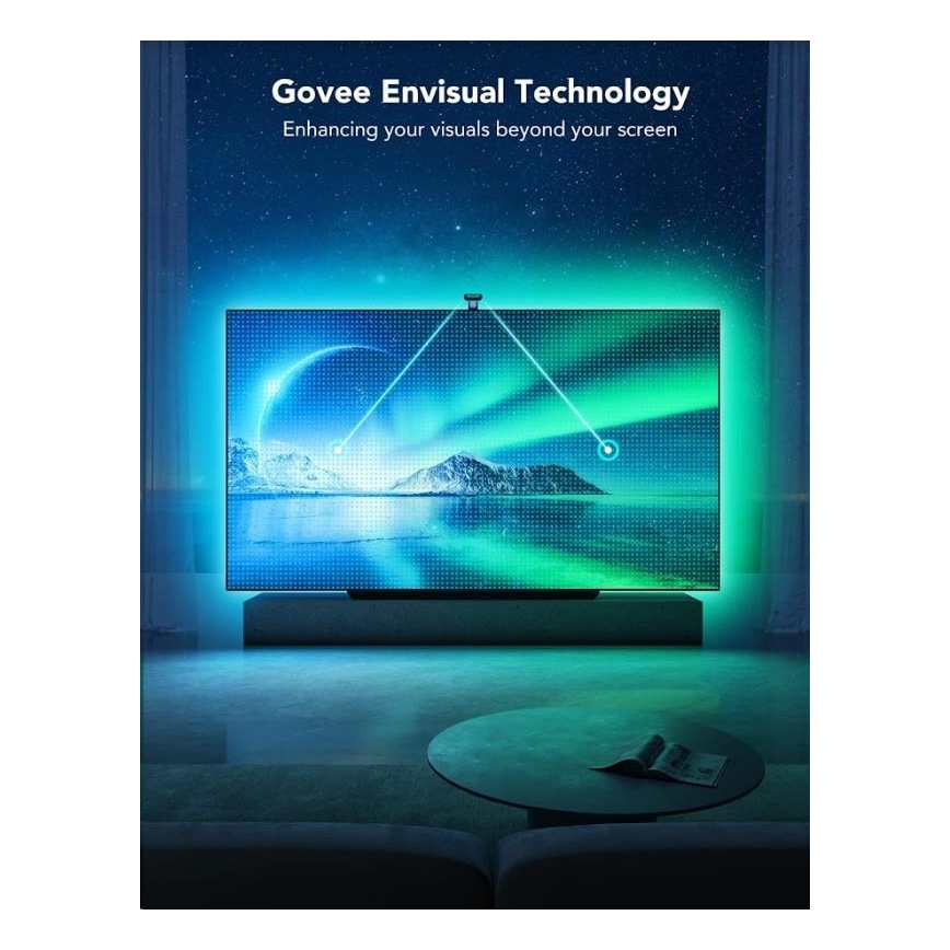 Govee - DreamView T2 DUAL TV 55-65" SMART LED achtergrondverlichting RGBIC Wi-Fi + afstandsbediening