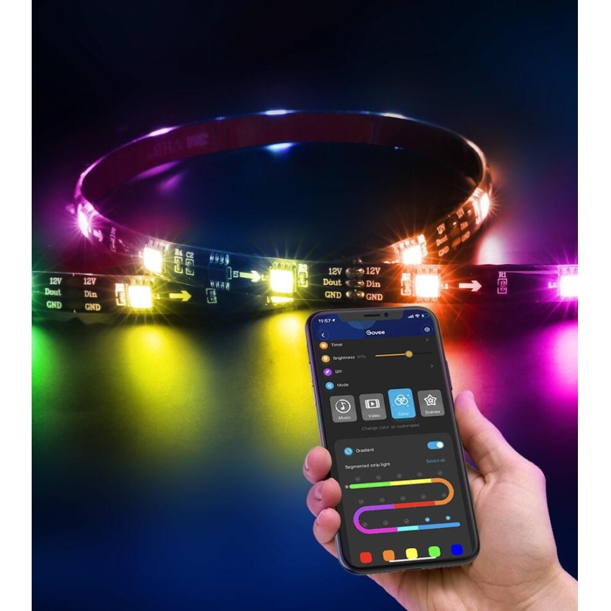 Govee - DreamView TV 75-85" SMART LED achtergrondverlichting RGBIC Wi-Fi + afstandsbediening