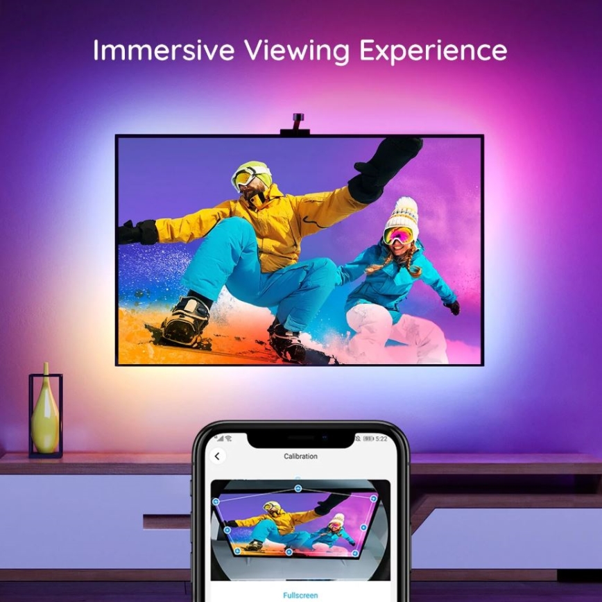 Govee - DreamView TV 75-85 SMART LED achtergrondverlichting RGBIC Wi-Fi + afstandsbediening