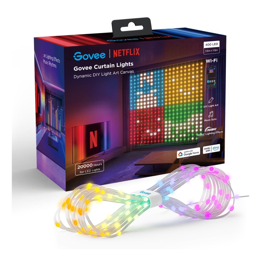 Govee - LED RGB Dimbaar buitenshuis Decoratieve lichtsnoer LED/15W/230V IP65 Wi-Fi